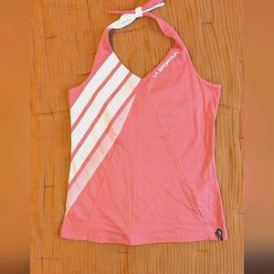 Women's La Sportiva Halter Tank Top L Pink Peach